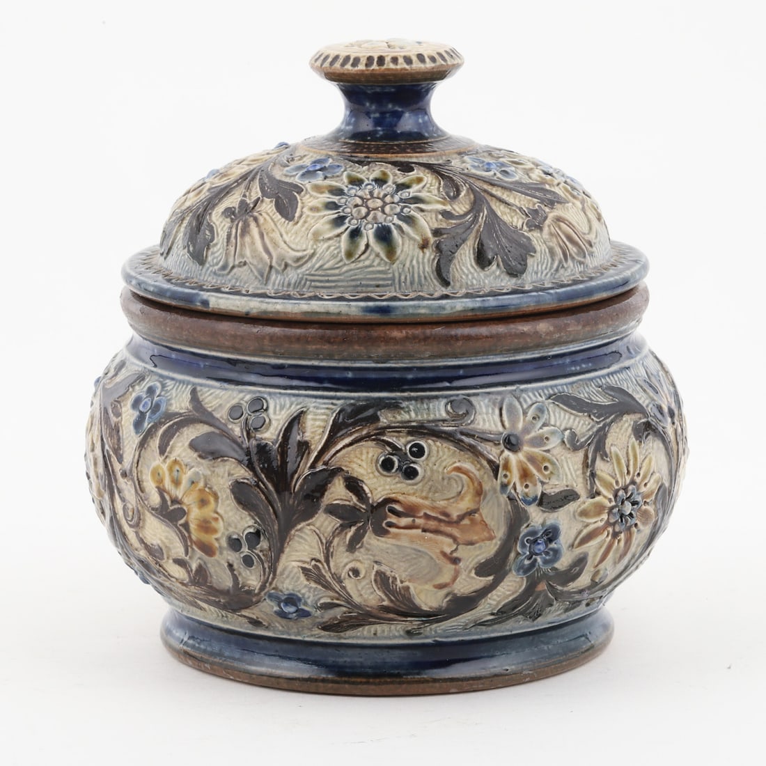 Martin Brothers Floral Covered Jar - 3