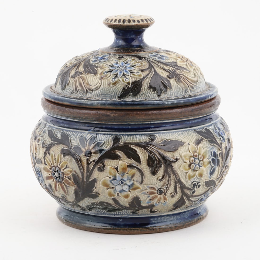 Martin Brothers Floral Covered Jar - 4