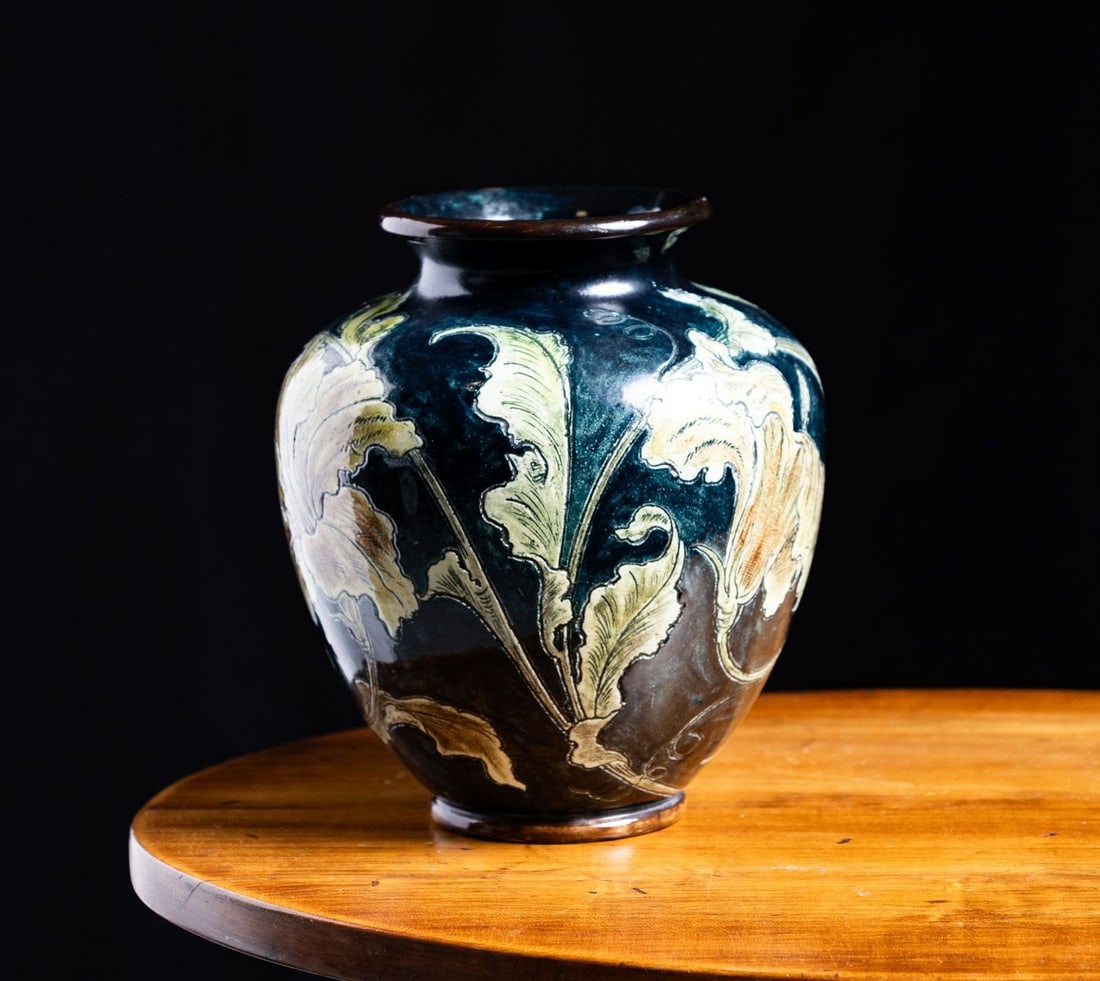 Martin Brothers Hibiscus Vase - 2