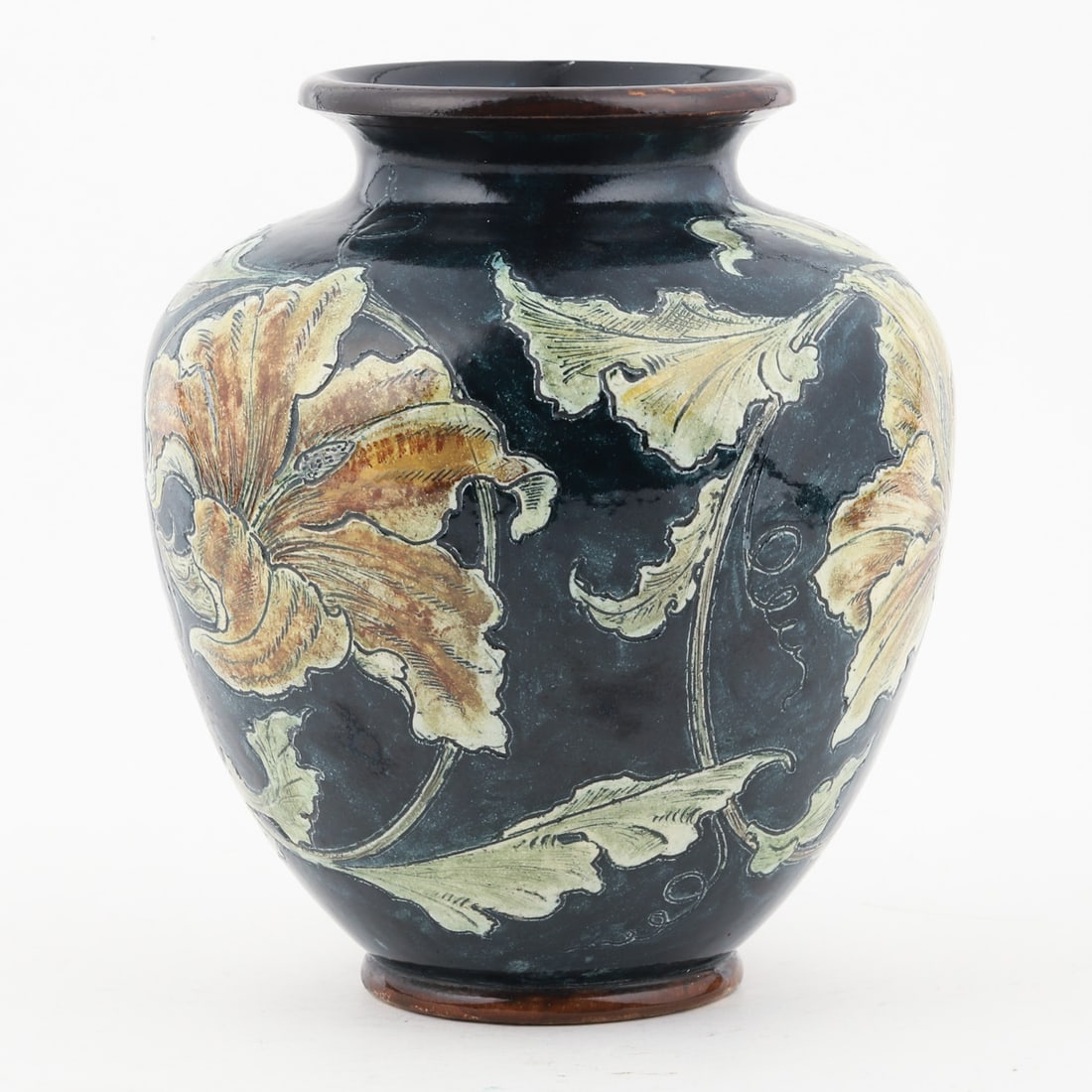 Martin Brothers Hibiscus Vase - 4