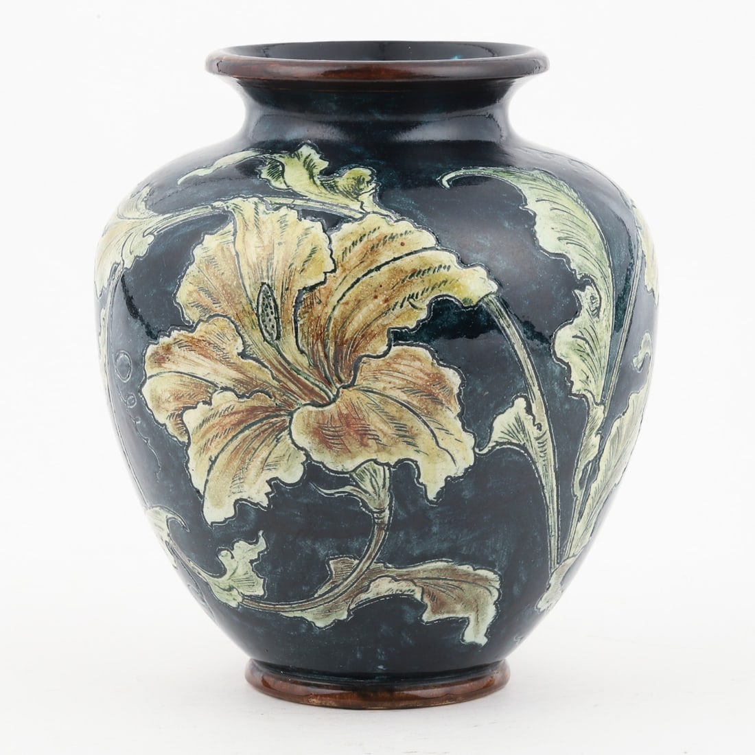 Martin Brothers Hibiscus Vase - 5