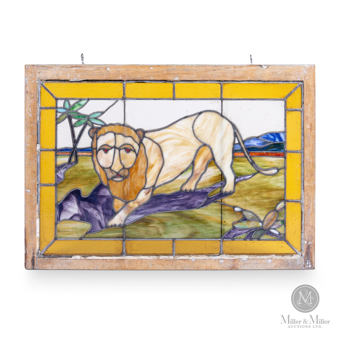 Prowling Lion Stained Glass (1 of 6)