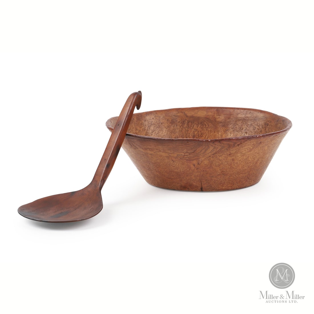 Brant County Burl Bowl with "Rooster" Ladle (1 of 13)
