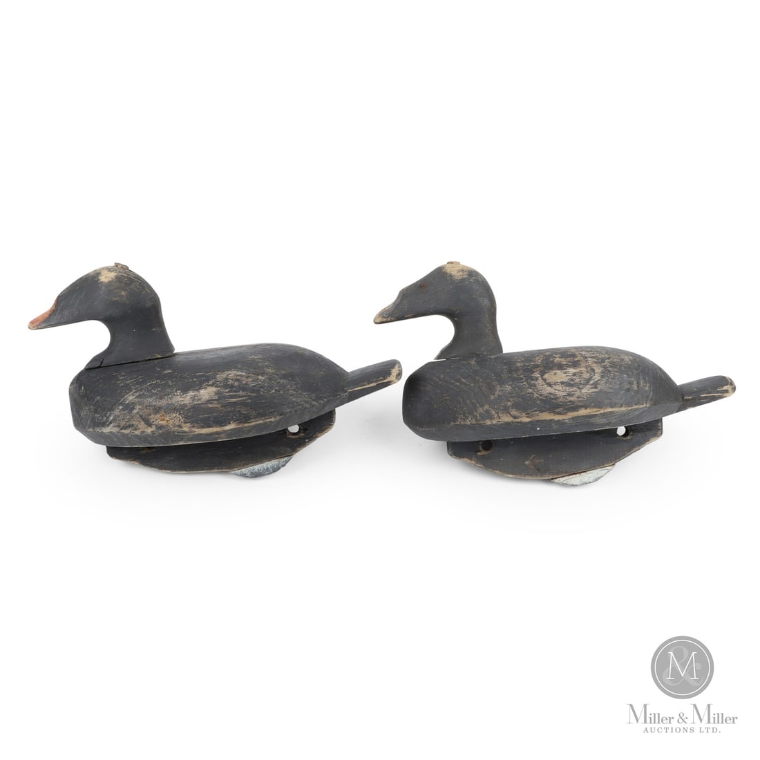Blandford Peninsula, Nova Scotia, Scoter Decoys Attr. Avery Boutilier: Blandford Peninsula, Nova Scotia. Second Quarter 20th Century. Painted wood. 9.75" x 14" x 7.5". From a Private Nova Scotia Collection. Blandford Peninsula, Nova Scotia. Second Quarter 20th Century.