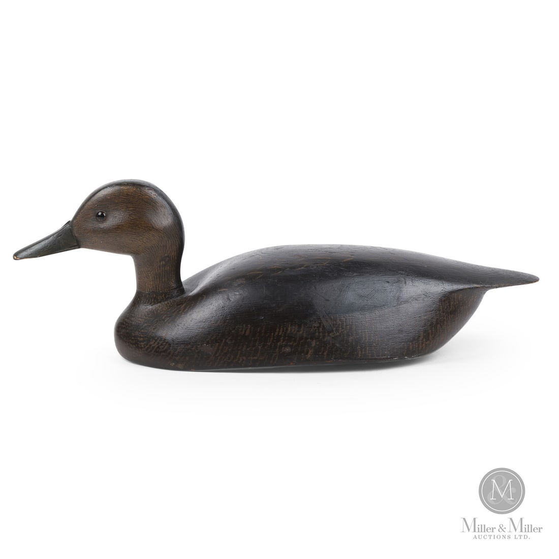 Billy Ellis (1866-1963), Whitby, Ontario, High Head Black Duck Decoy: Whitby, Ontario. Second Quarter 20th Century. Painted wood. 6.5" x 6.5" x 18.5". Whitby, Ontario. Second Quarter 20th Century.