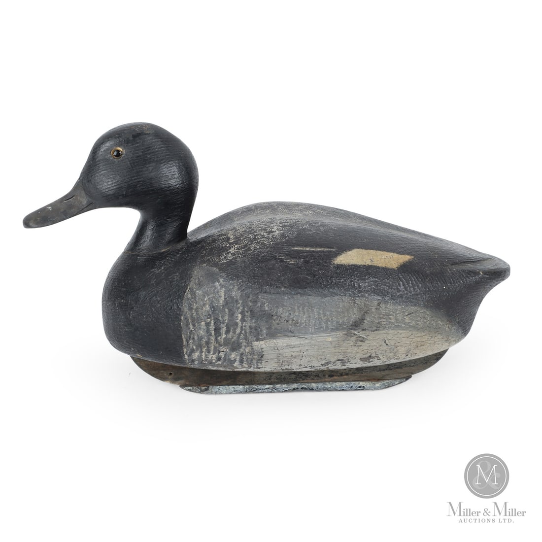 Unknown Ontario Bluebill Decoy: Ontario. Second Quarter 20th Century. Painted wood. 8" x 6.25" x 14.75". Ontario. Second Quarter 20th Century.