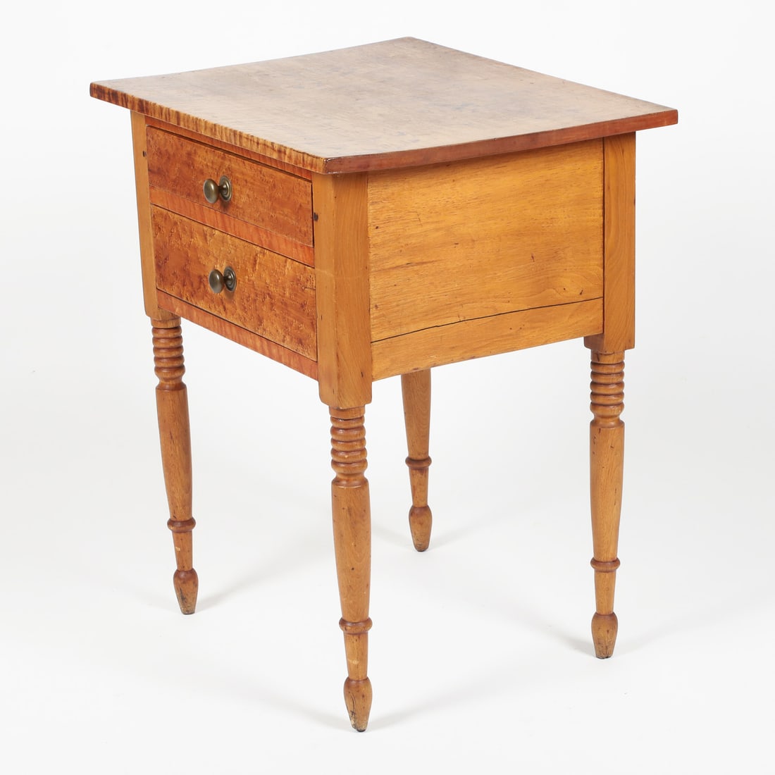 Figured Maple 2-Drawer Table - 3