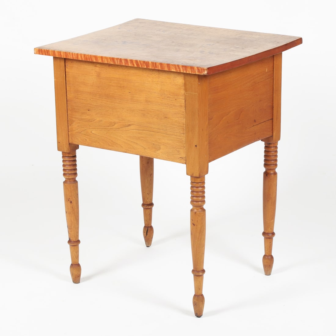 Figured Maple 2-Drawer Table - 4