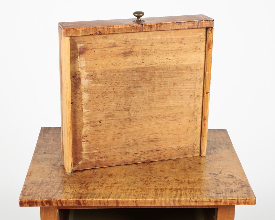 Figured Maple 2-Drawer Table - 8