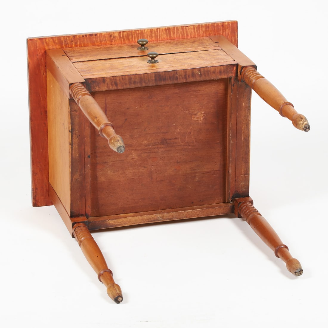 Figured Maple 2-Drawer Table - 9