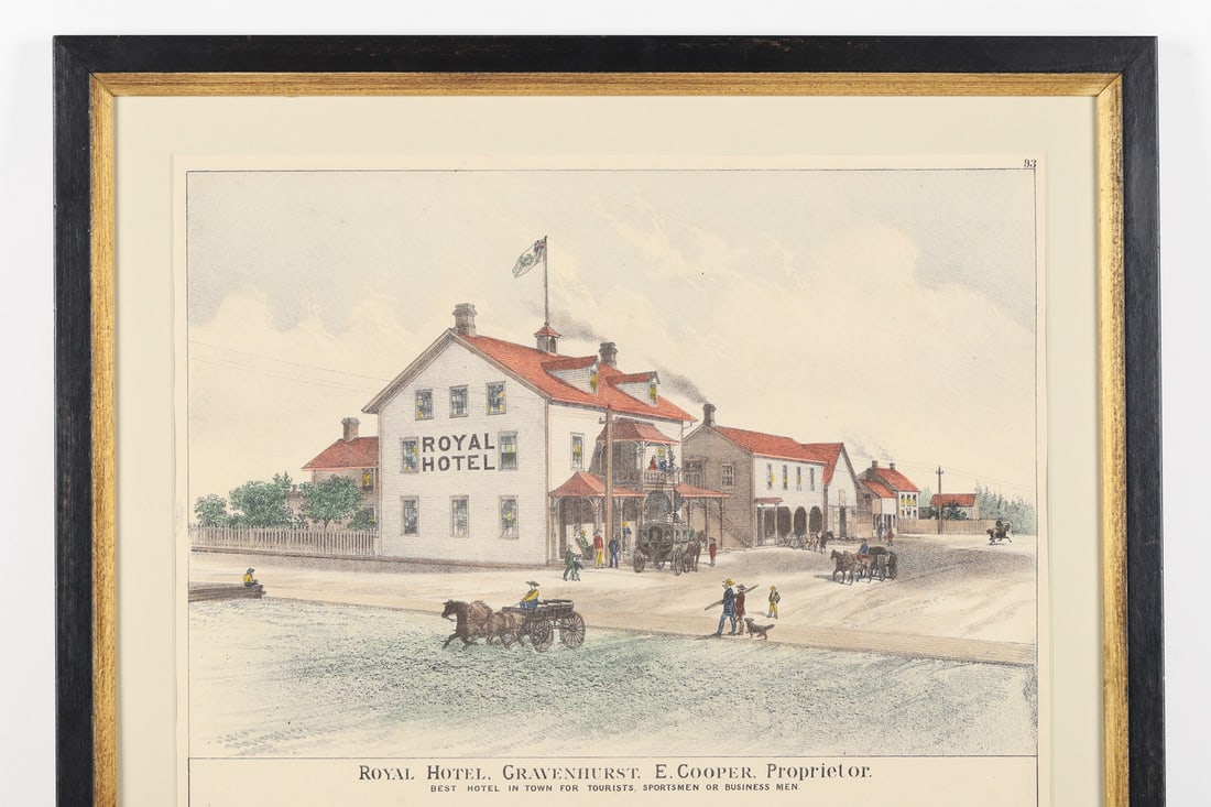 Royal Hotel Gravenhurst Late 19th Century Illustrated Advertising Plate - 2