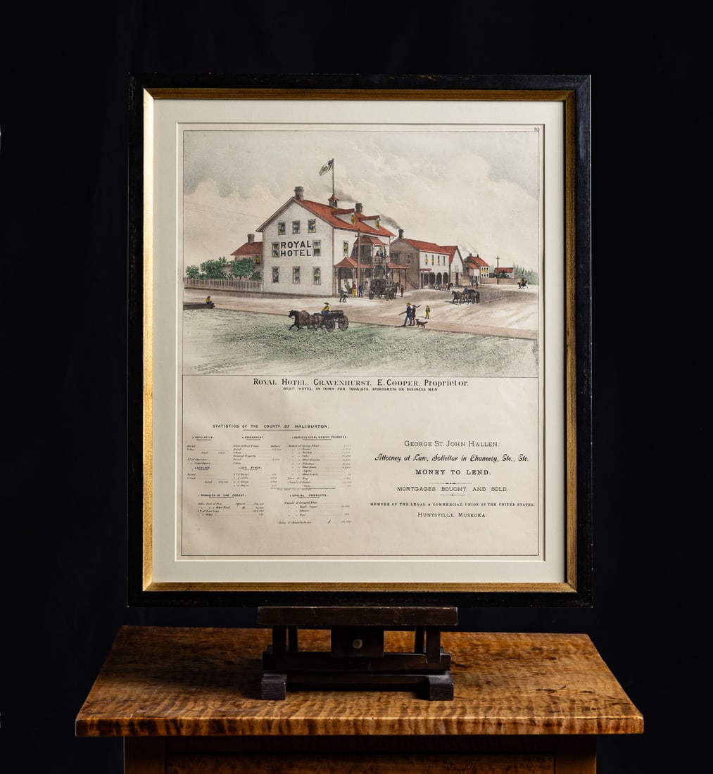 Royal Hotel Gravenhurst Late 19th Century Illustrated Advertising Plate - 5