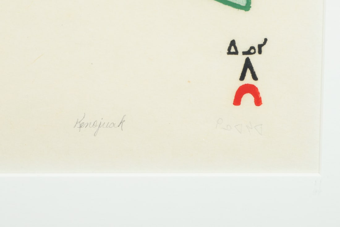 Kenojuak Ashevak (1927-2013) "Custodians of Ancestral Lore" Stonecut & Stencil - 5