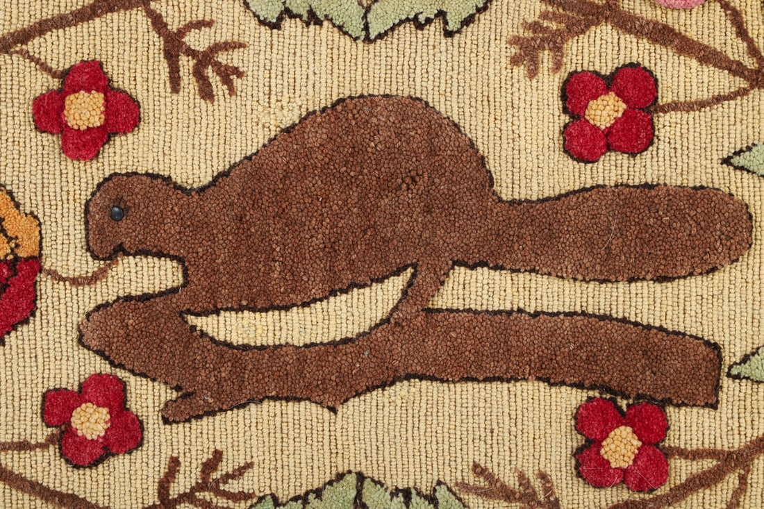 Beaver Hooked Rug - 2