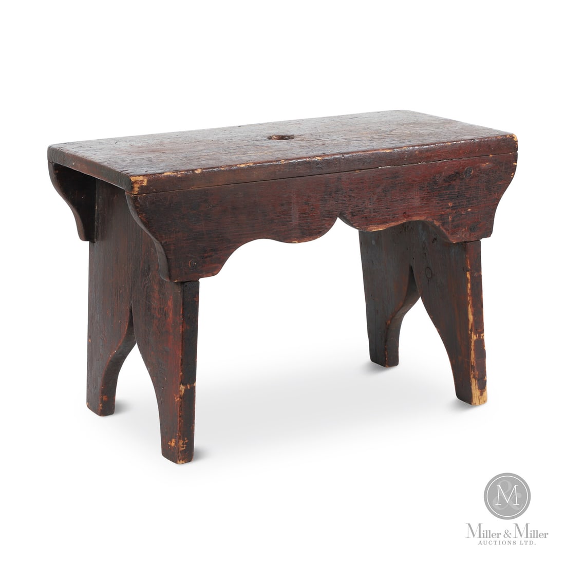 Pine Bench with Shaped Skirt (1 of 8)