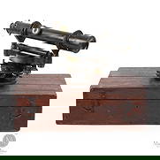 Surveyor's Level Grand Trunk Railway Harrison & Co Montreal, Quebec: English. C. 1880-1900. Brass metal. An instrument used by surveyors and civil engineers to level footings, etc, and to determine differences in elevation between various points. Maker marked,