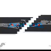 Cree Beaded Collar: Canadian. Glass beads, cotton. A Cree beaded collar with floral designs on a strong blue beaded background on fabric. Remnants of a cotton tie strap. Mounted on black foam core. Late 19th century.