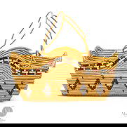 West Coast Hand Woven Basket: Canadian. Wood. A finely woven West Coast Salish basket with two handles. Very good condition with strong colour and design. Early 20th century. With handles down: 6.75" x 14.25". x 7.5". Canadian. A