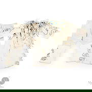 "Native" Christening Dress and Pants: French. Leather. An Indigenous style infant christening robe and pants in fine bleached white Kid leather with glass beads and cut fringe. The pants have leather legs and a linen top with drawstring.