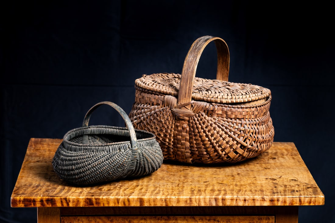 Two woven baskets - 9