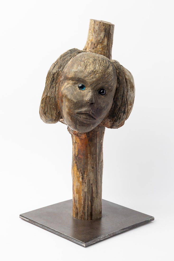 Burl Multi-Face Sculpture - 3