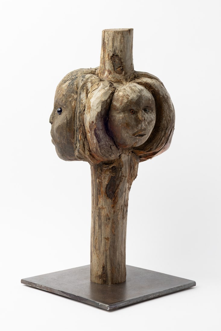 Burl Multi-Face Sculpture - 4