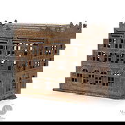 Trader's Bank of Canada - Still Bank: Canadian. Metal. A rare Canadian nickel-plated cast iron still bank made in the shape of the old Trader's Bank building at the corner of Colbourne and Yonge Street in Toronto. The original building