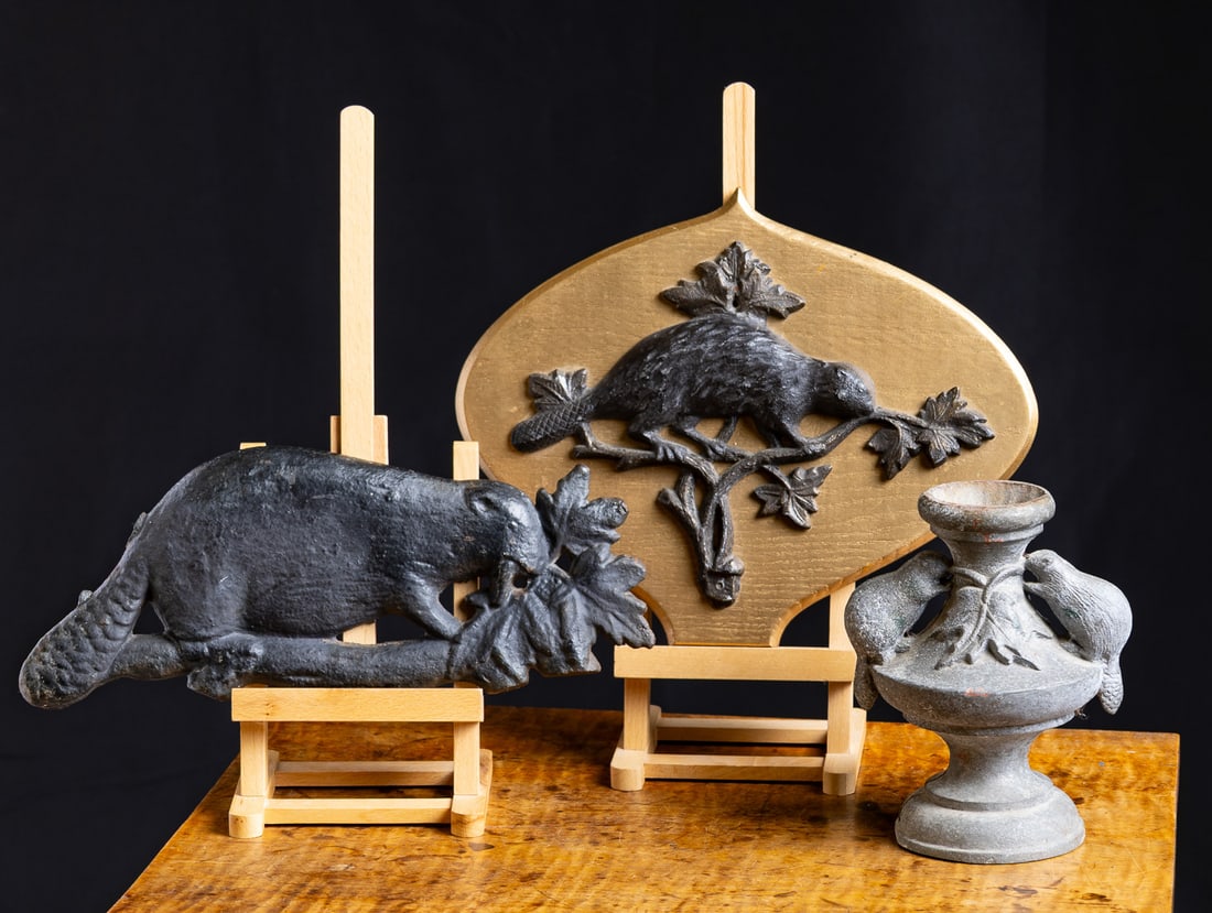 Three Cast Beaver Items - 14