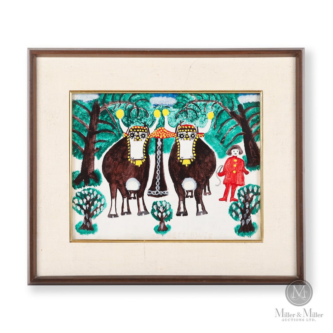 Everett Lewis Oxen in Winter