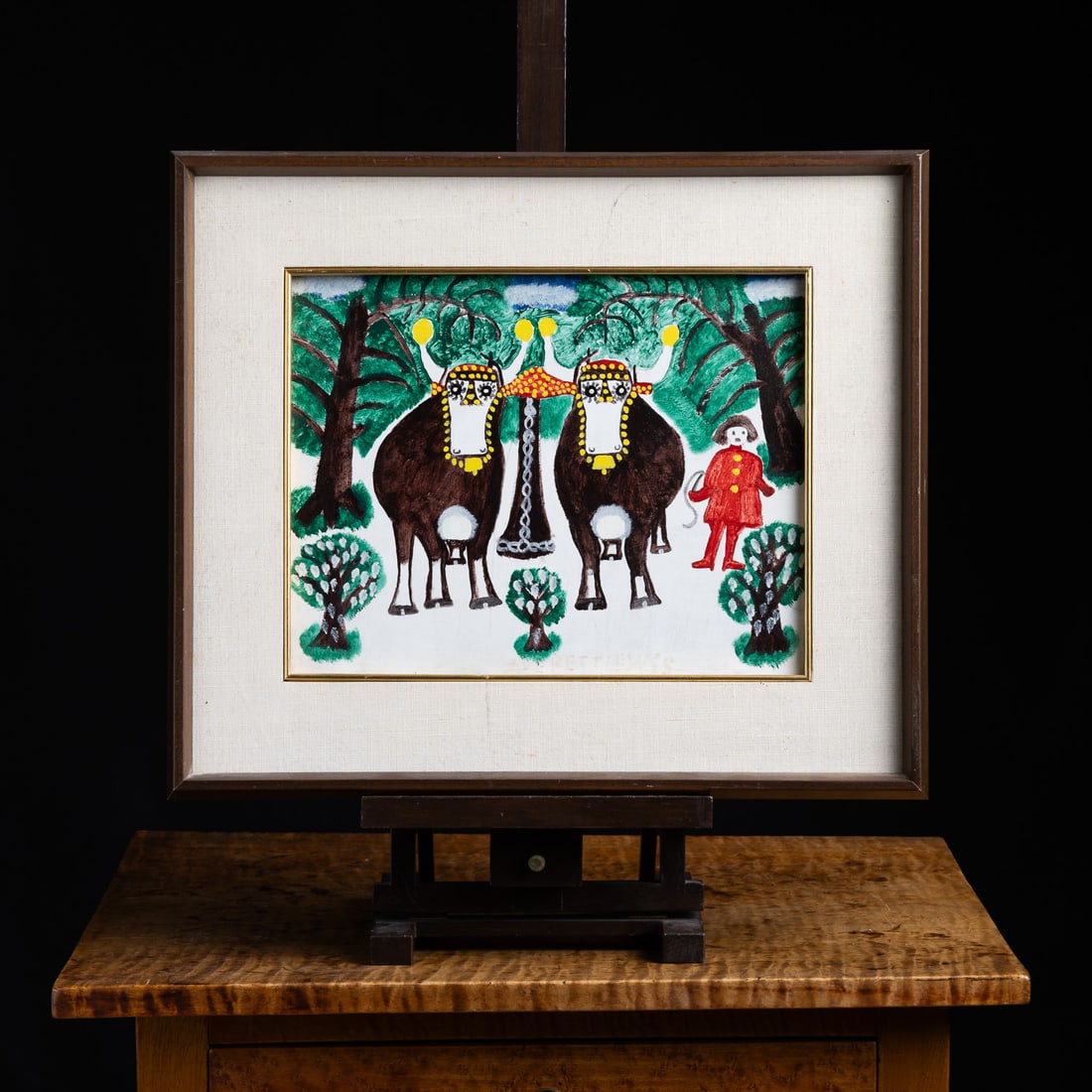 Everett Lewis Oxen in Winter - 5