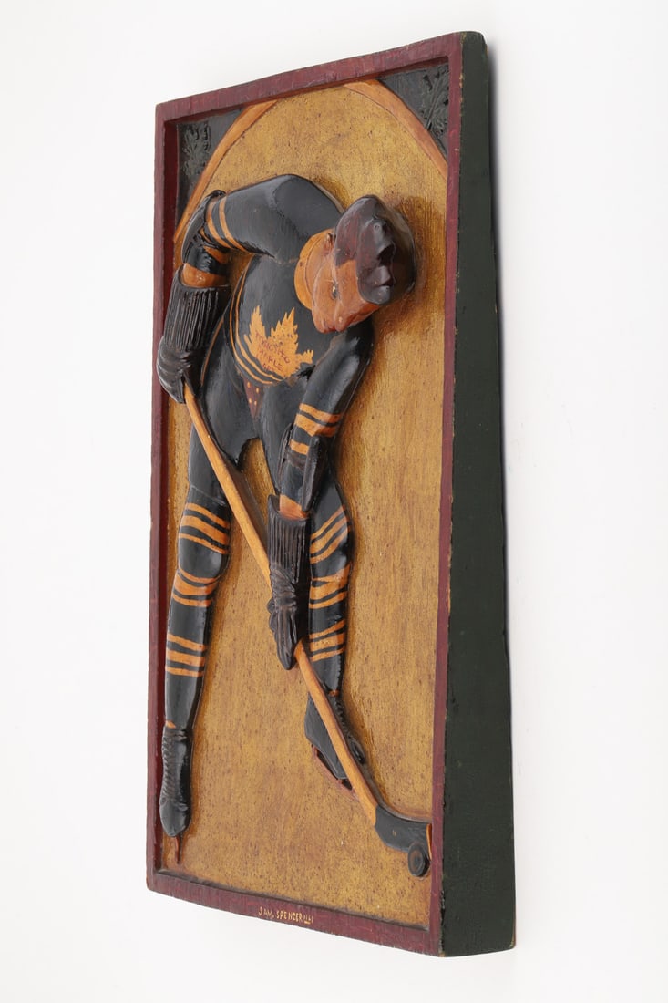 Sam Spencer "Syl Apps" Maple Leafs Wall Carving - 3