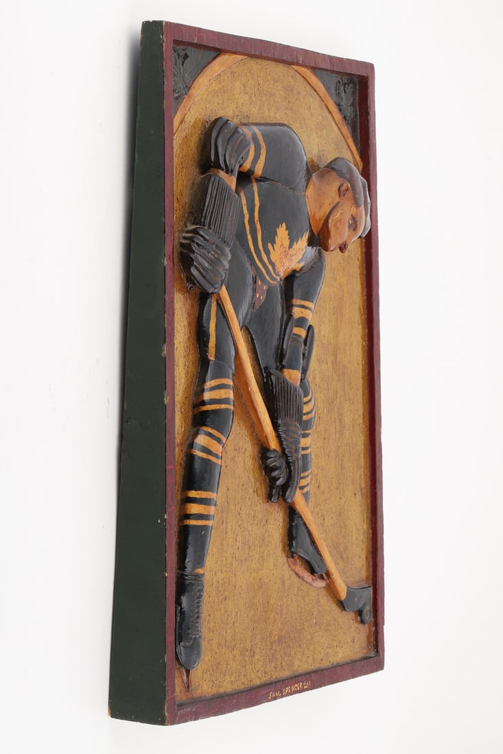 Sam Spencer "Syl Apps" Maple Leafs Wall Carving - 4