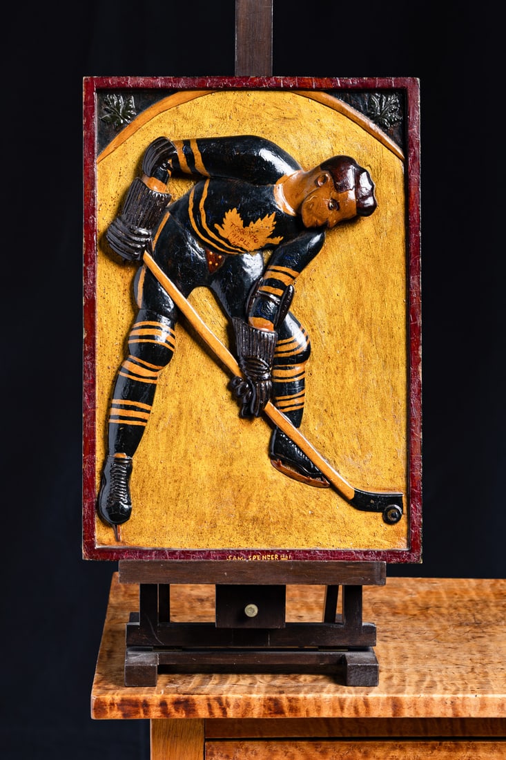 Sam Spencer "Syl Apps" Maple Leafs Wall Carving - 7
