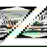 Joe Norris Penguins: In rare and compelling imagery Joe Norris (1934 - 1994) depicts seagulls and a pair of seals gazing at a colony of penguins standing on a rocky, partially snow covered island. Like Norris' best work,