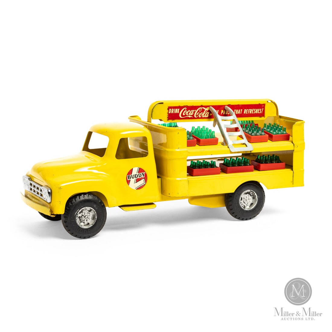 Buddy L Coca-Cola Delivery Truck: American. 1950s. Pressed steel. The Buddy L Coca-Cola truck was a major seller for the company and a staple of the brand's line. Buddy L was a pioneer in partnering with massive brands like Coca-Cola