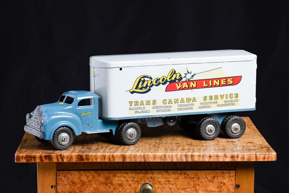 Lincoln Toys "Trans Canada Service" Tractor Trailer (Blue/Gray) - 11