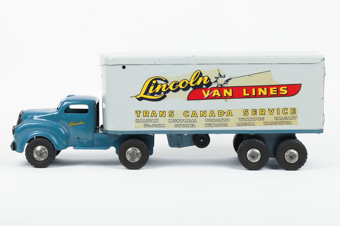 Lincoln Toys "Trans Canada Service" Tractor Trailer (Blue/Gray) - 2