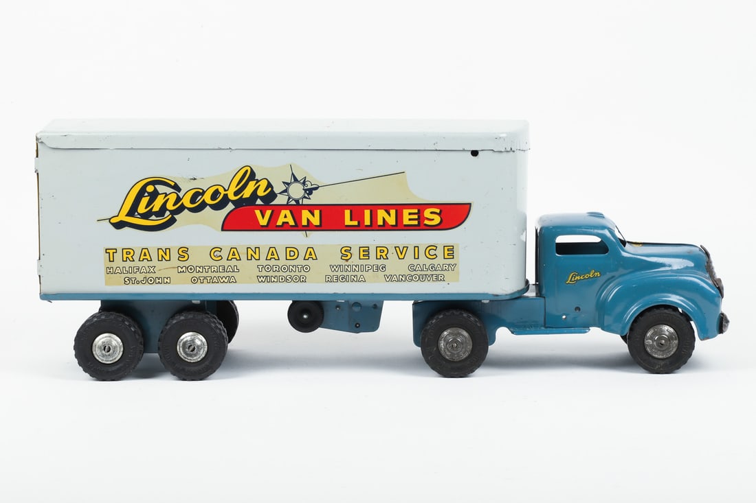 Lincoln Toys "Trans Canada Service" Tractor Trailer (Blue/Gray) - 3