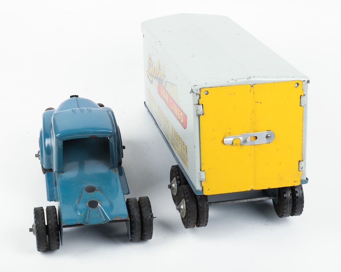 Lincoln Toys "Trans Canada Service" Tractor Trailer (Blue/Gray) - 5