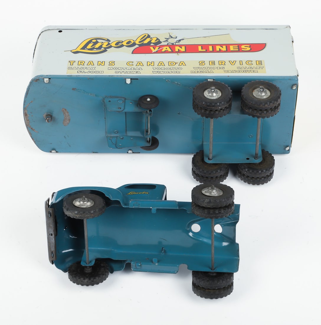 Lincoln Toys "Trans Canada Service" Tractor Trailer (Blue/Gray) - 8