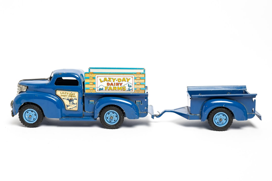 Marx Lazy-Day Dairy Farms Truck-and-Trailer Set - 2