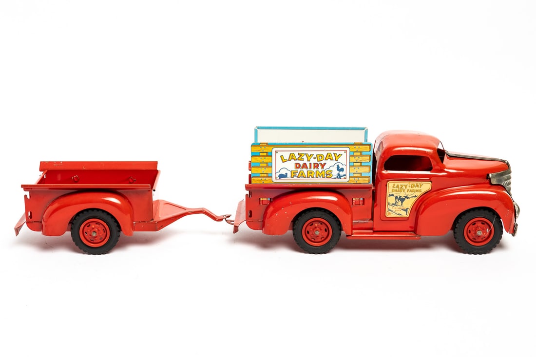 Marx Lazy-Day Dairy Farms Truck-and-Trailer Set - 3