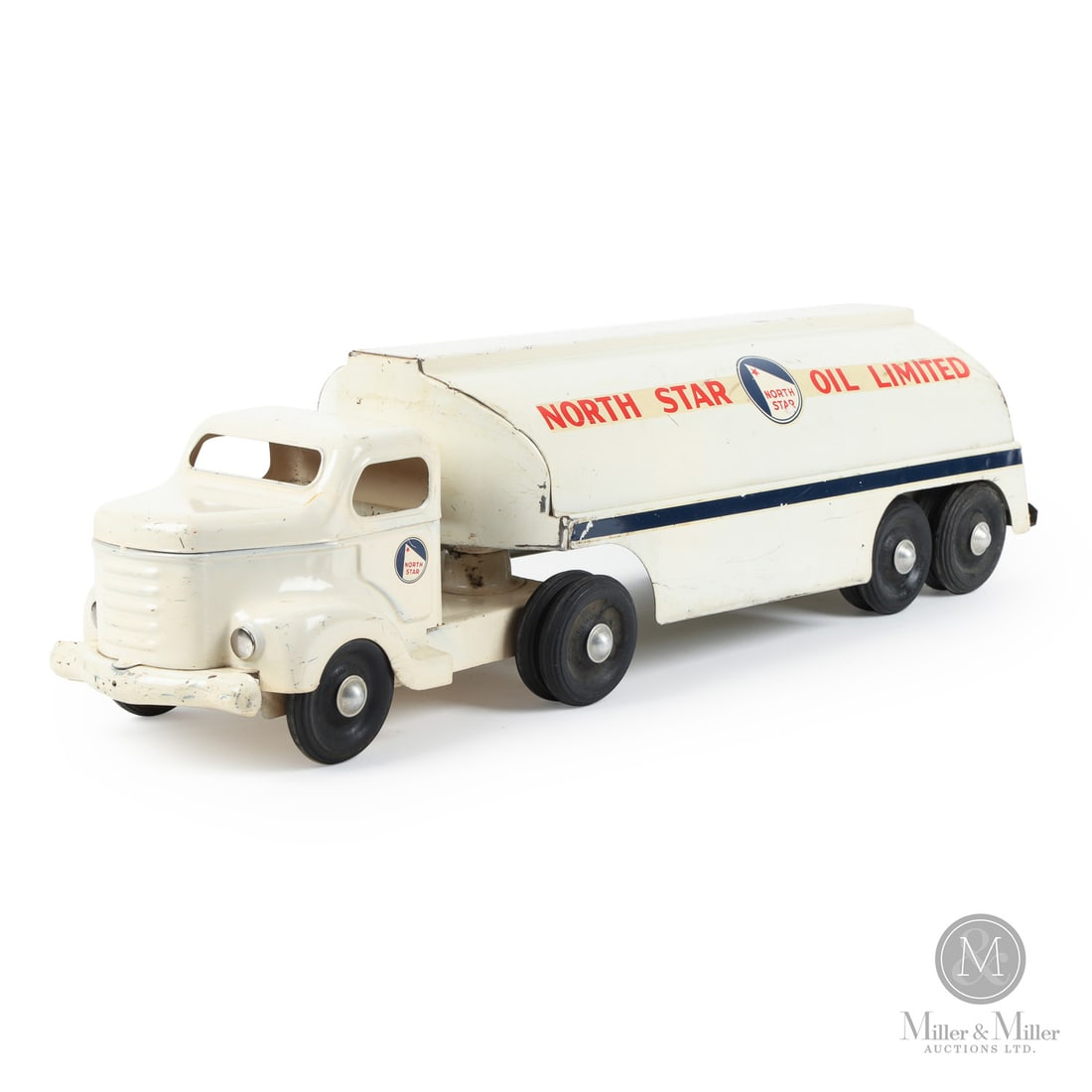 Otaco Minnitoys "North Star Oil Limited" Oil Tanker: Canadian. Late 1940s-early 1960s. Pressed steel. This oil tanker was part of Otaco's "private-label" series of toys. Private-label toys were promotional or display models made for specific companies
