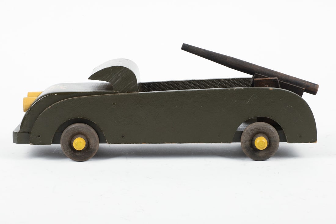 Pair of "Buddy L" Wooden Military Trucks - 4