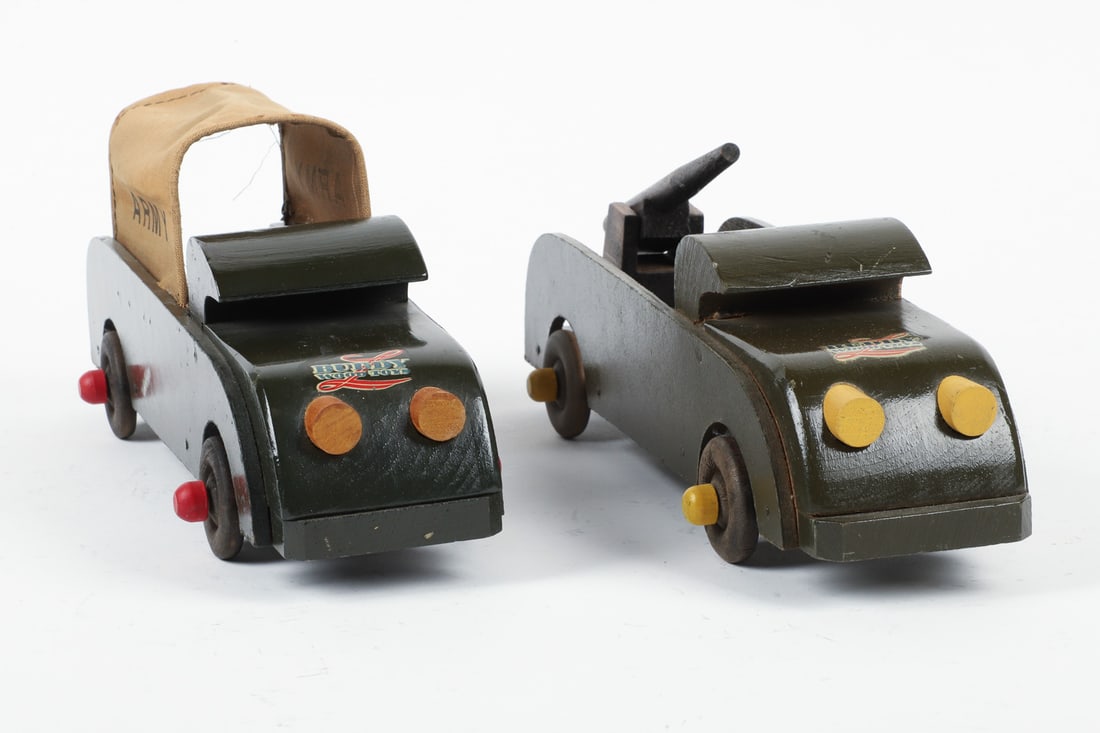 Pair of "Buddy L" Wooden Military Trucks - 6