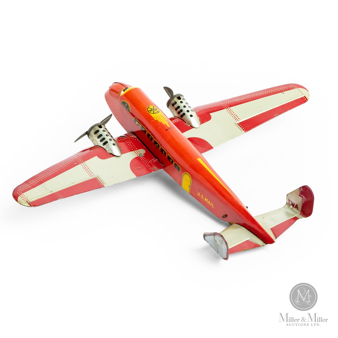 Marx TWA U.S. Mail Windup Airplane (1 of 9)