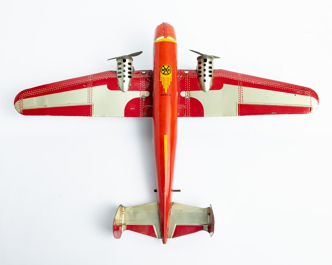 Marx TWA U.S. Mail Windup Airplane - 6