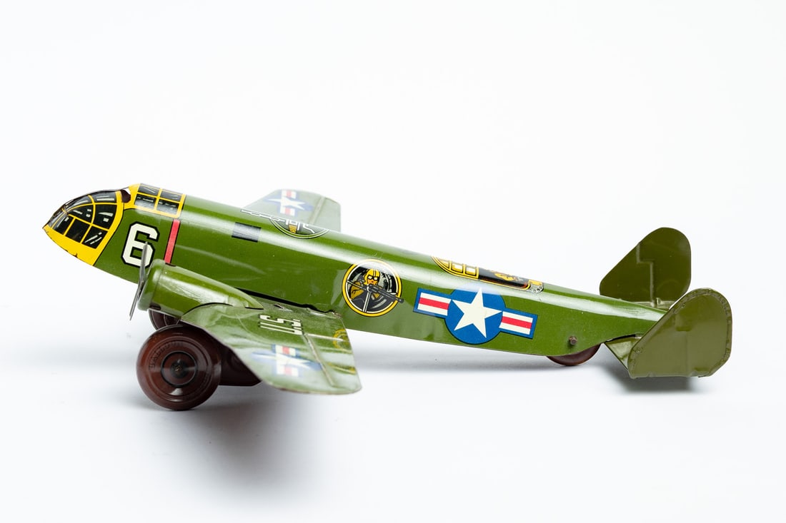 Marx U.S. Army Windup Bomber Airplane - 2