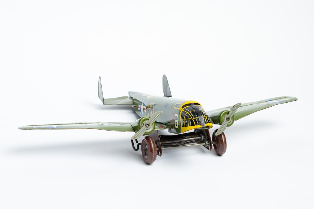 Marx U.S. Army Windup Bomber Airplane - 4