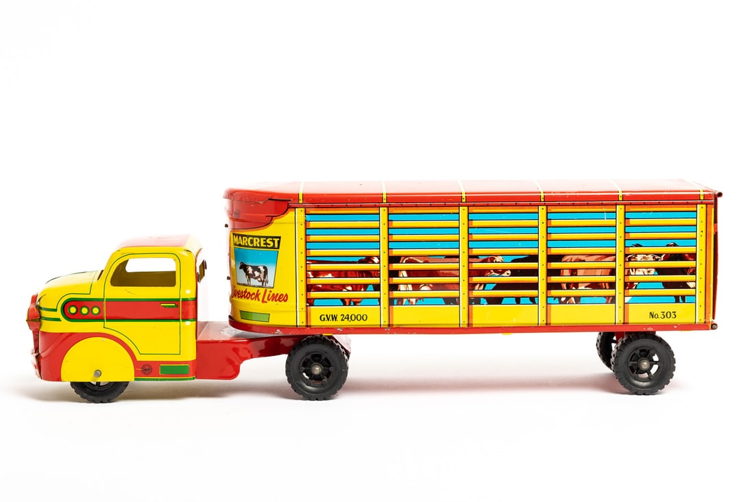 Pair of Marx Tractor Trailers (East-West Coast and Marcrest Livestock) - 13